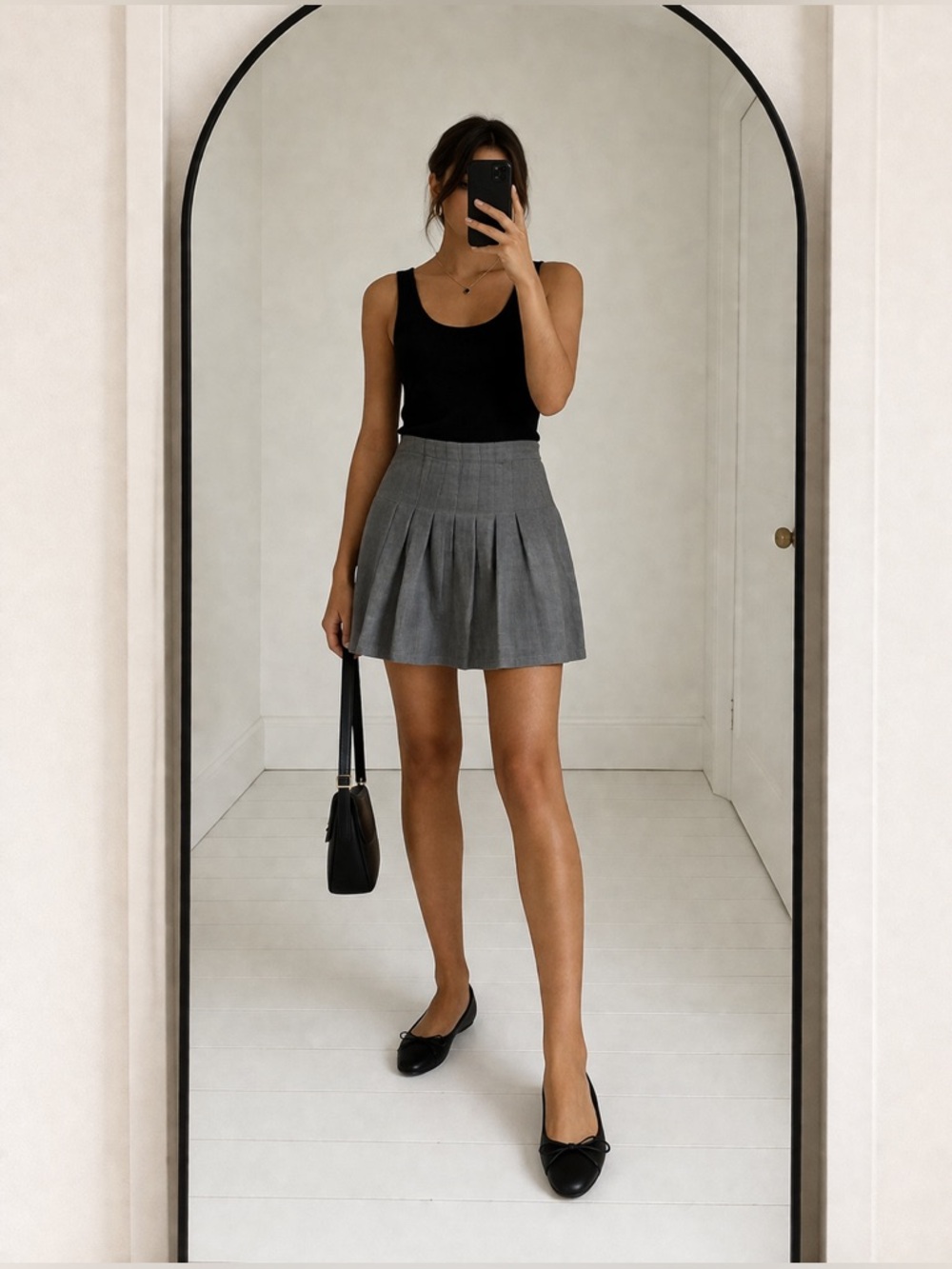 Gunex Brunello Cucinelli Charcoal Ramie Skirt Made in Italy Quiet Luxury Size 6